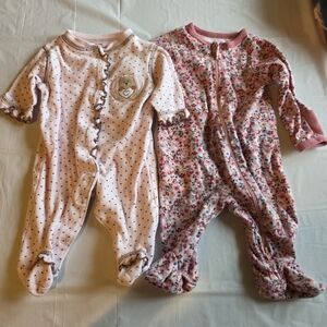 Newborn Footie Sleeper Bundle Little Me And Wonder Nation Hearts Bears Floral